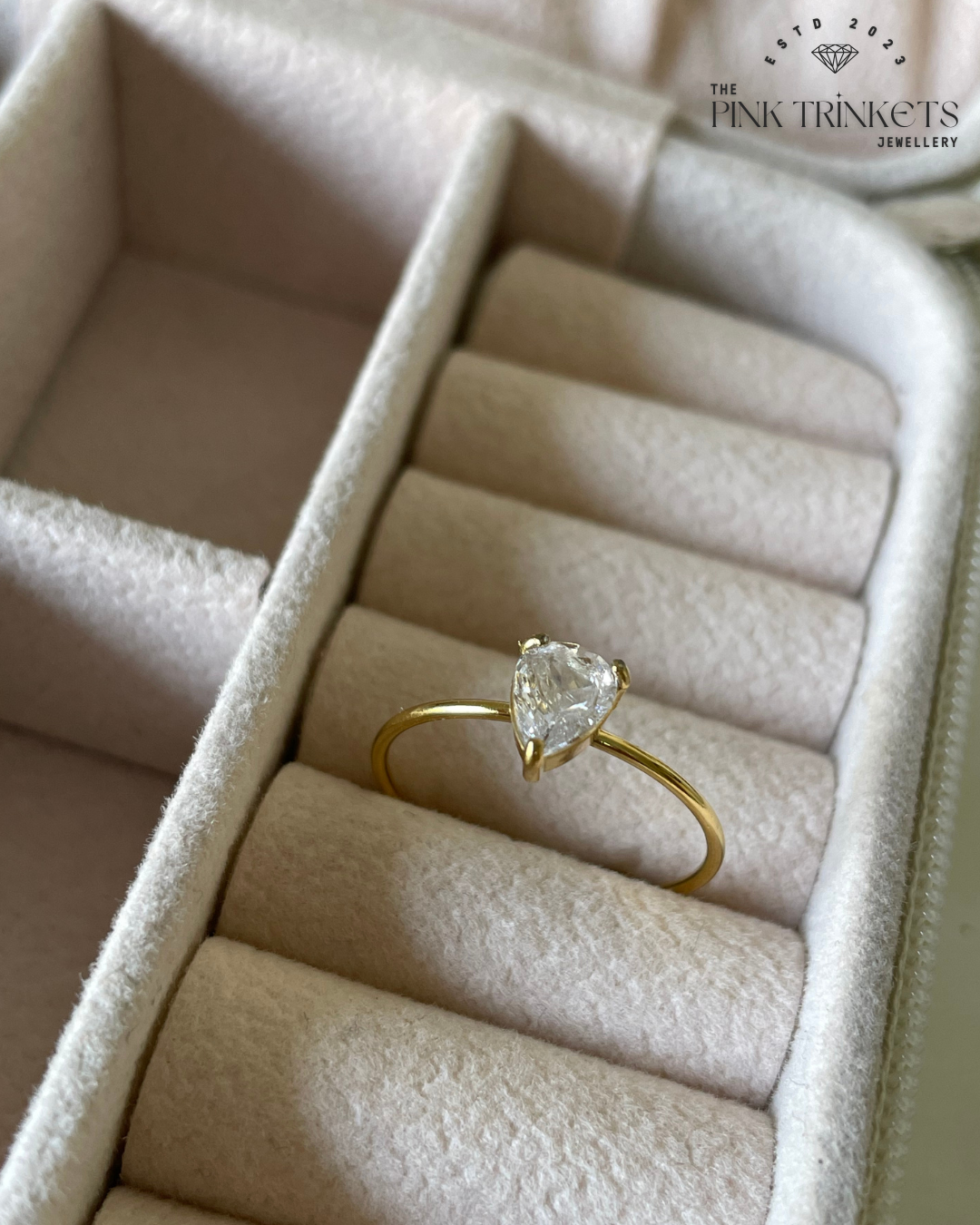 Delilah Adjustable 18k Gold Plated Ring