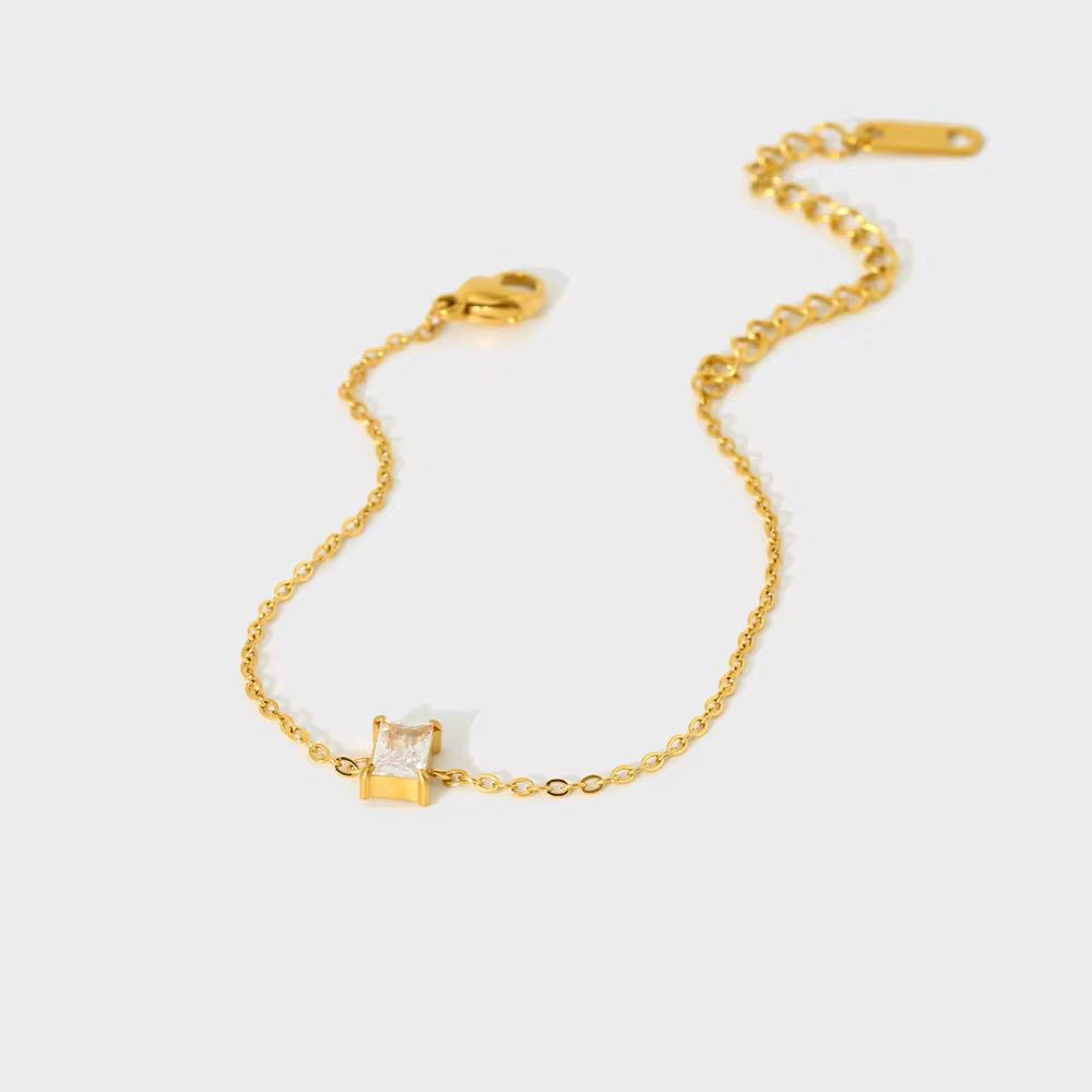 Solitaire Sparkle Bracelet (2 Variants) - 18K Gold Platted