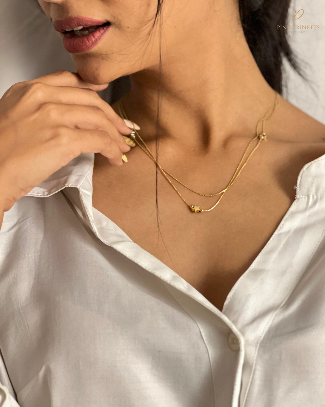 Vesper: 18k Gold Plated Star Pendant Necklace