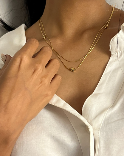 Vesper: 18k Gold Plated Star Pendant Necklace