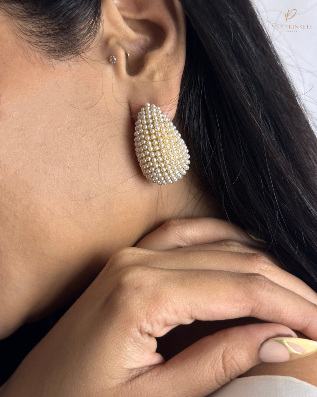 18K Gold Plated Aurora Pearl Earrings