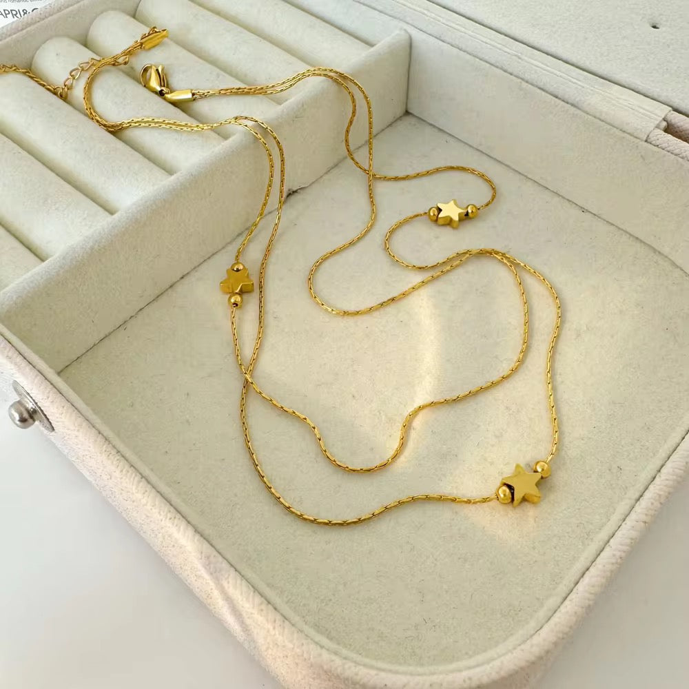 Vesper: 18k Gold Plated Star Pendant Necklace