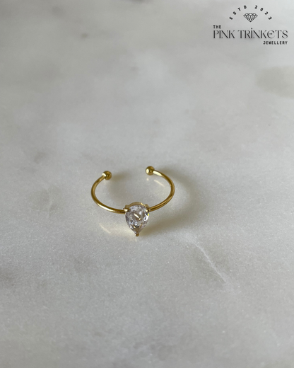 Delilah Adjustable 18k Gold Plated Ring