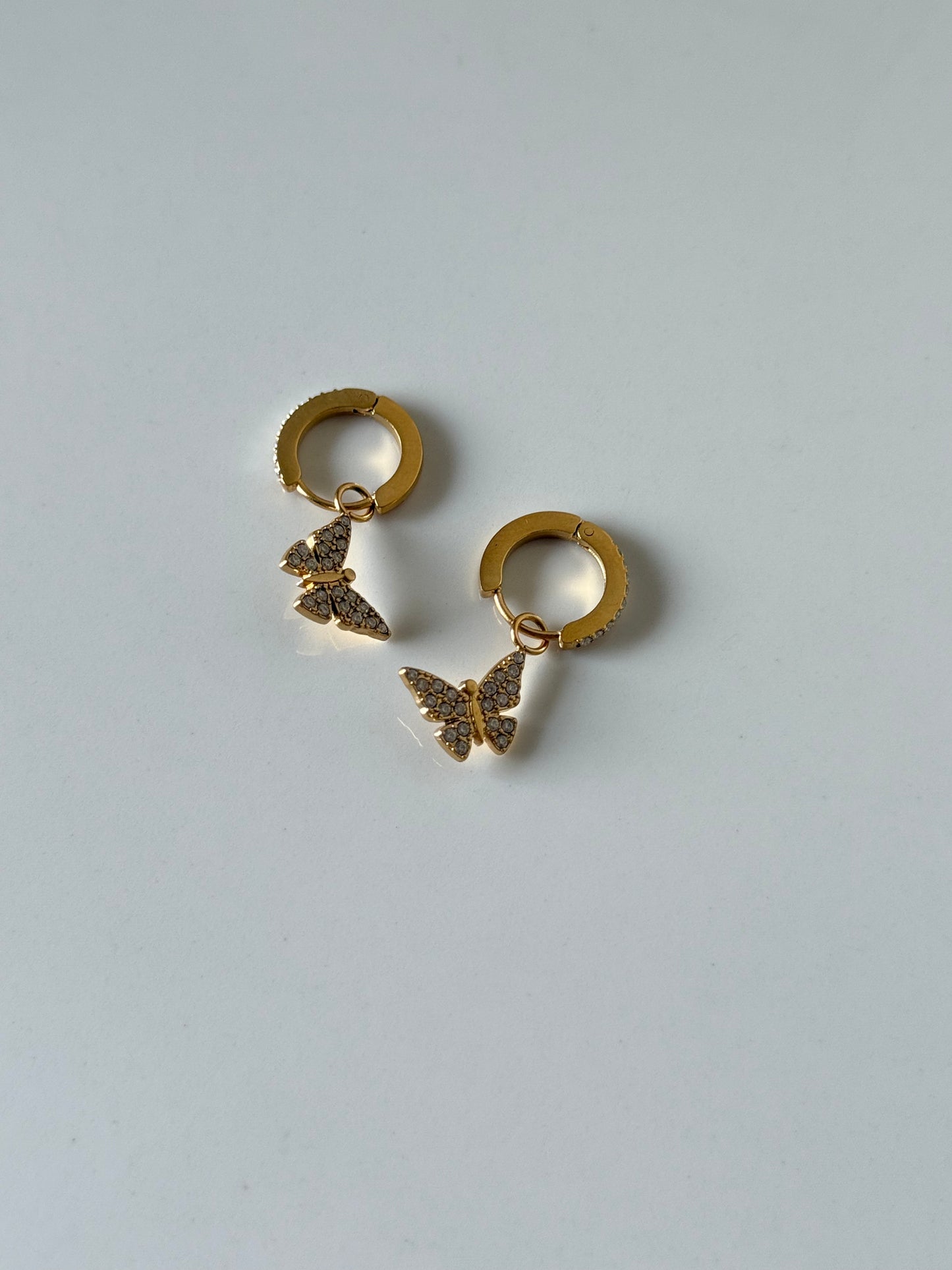 Zephyr: 18K Gold Plated Delicate Butterfly Studs