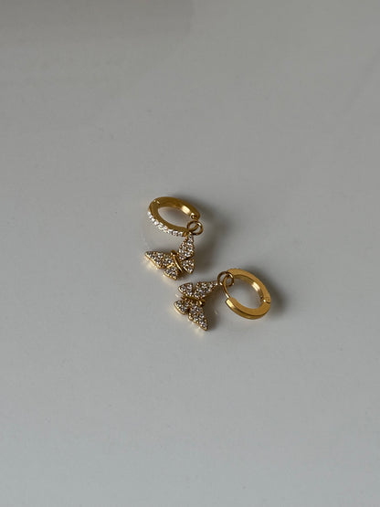 Zephyr: 18K Gold Plated Delicate Butterfly Studs