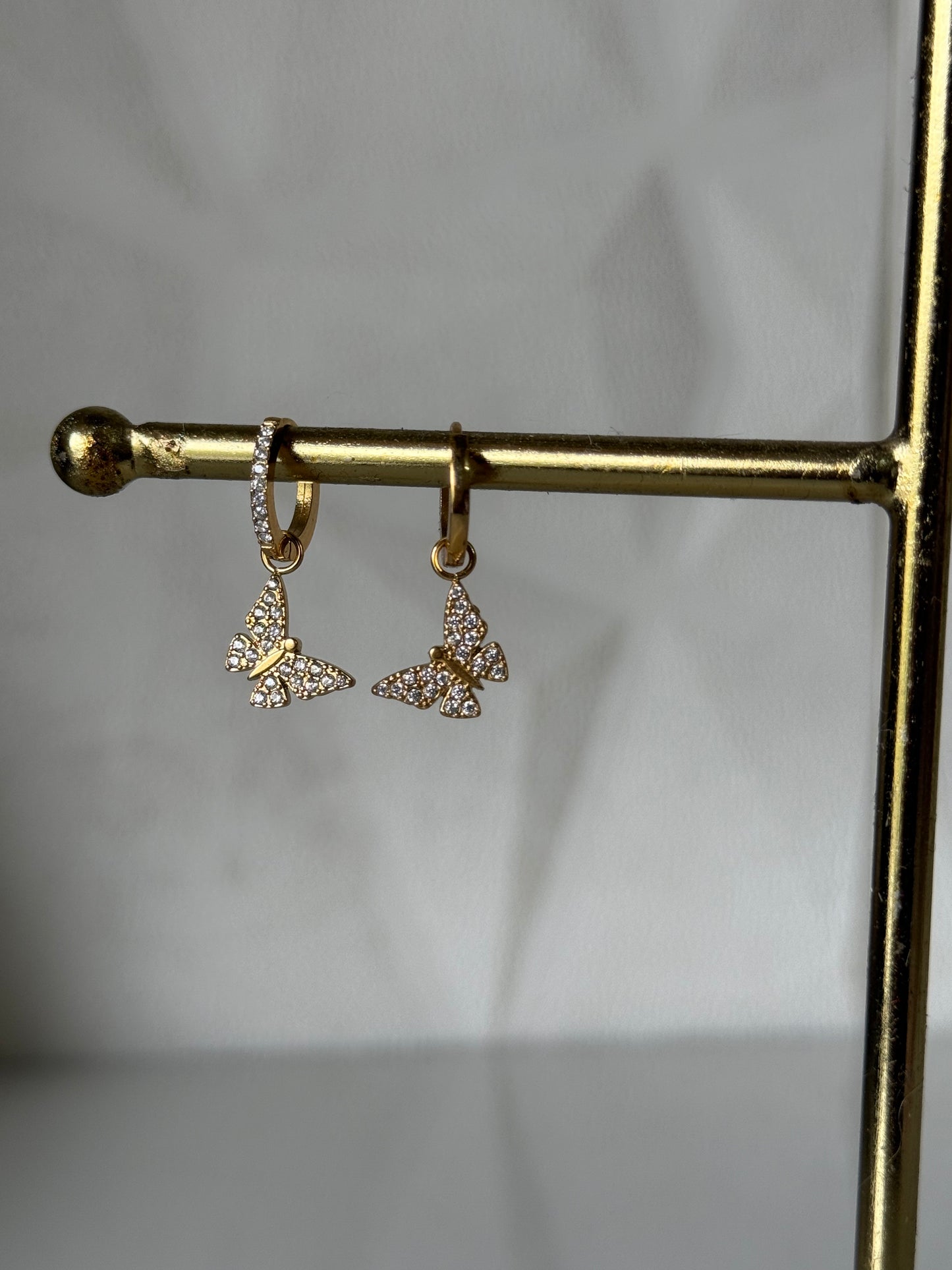 Zephyr: 18K Gold Plated Delicate Butterfly Studs