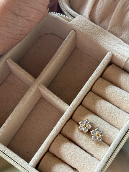 Bloom: 18K Gold Plated Delicate Flower Studs