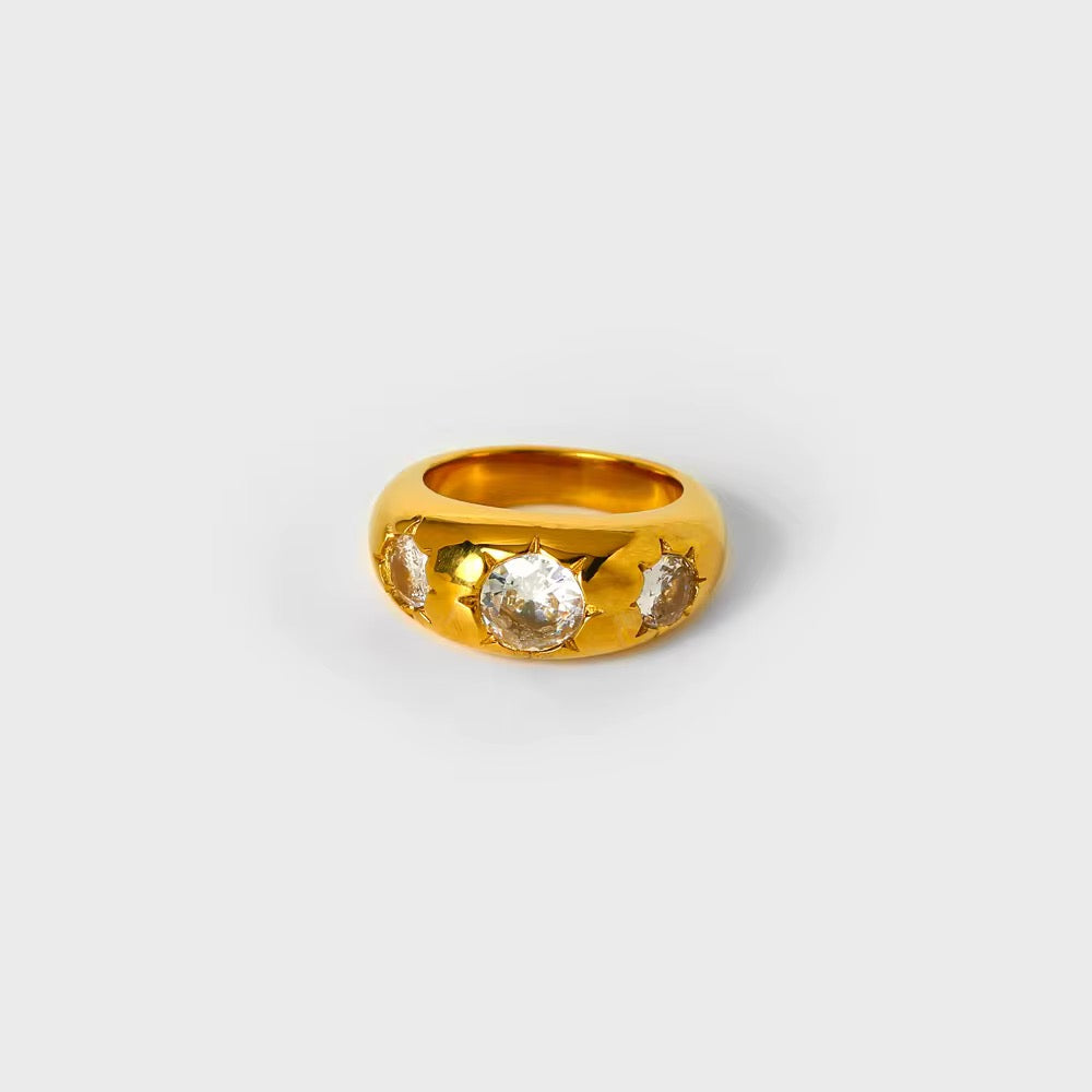 Three-Stoned Ring