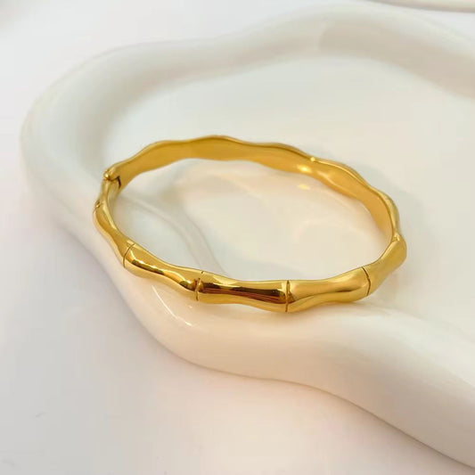 Bamboo Glow 18K Gold-Plated Bracelet