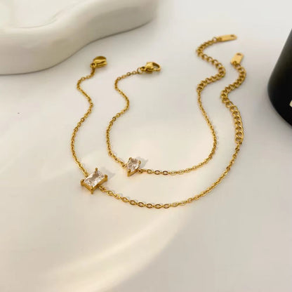 Solitaire Sparkle Bracelet (2 Variants) - 18K Gold Platted