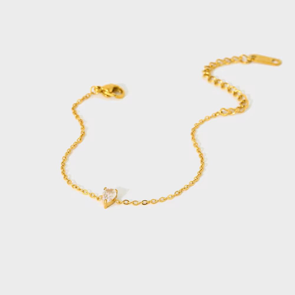 Solitaire Sparkle Bracelet (2 Variants) - 18K Gold Platted