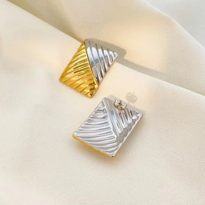 DuoTone Luxe Studs - 18k gold-plated